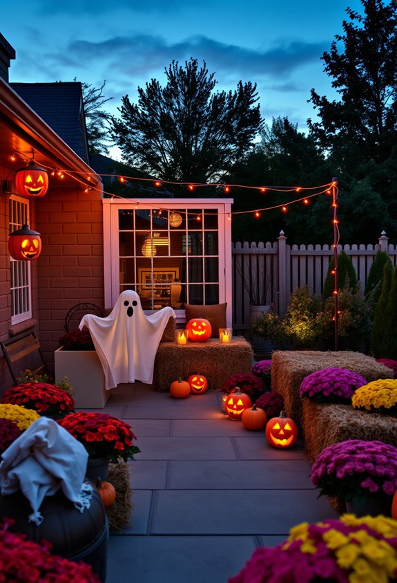 playful non scary halloween patio