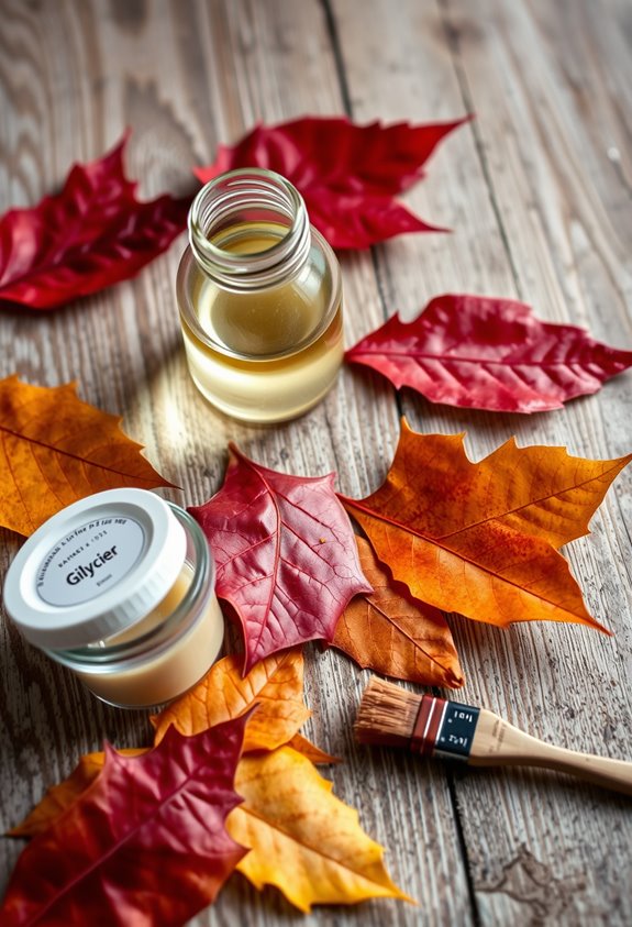 preserve leaves with glycerin