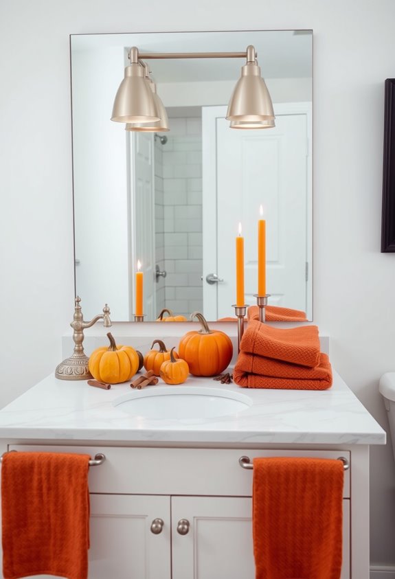 quick autumn bathroom staging