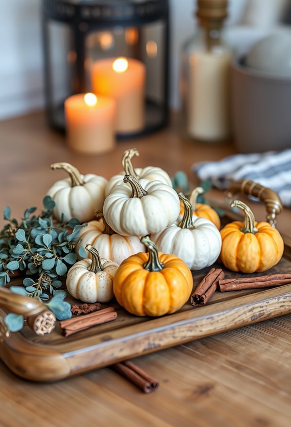 quick pumpkin floral centerpiece instructions