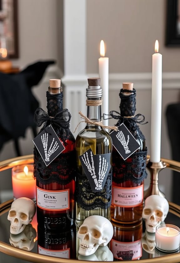 recycled bottles turned spooky