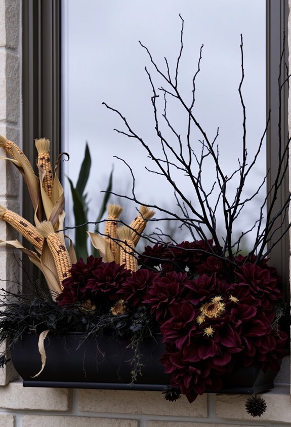 removable layered autumn windowbox