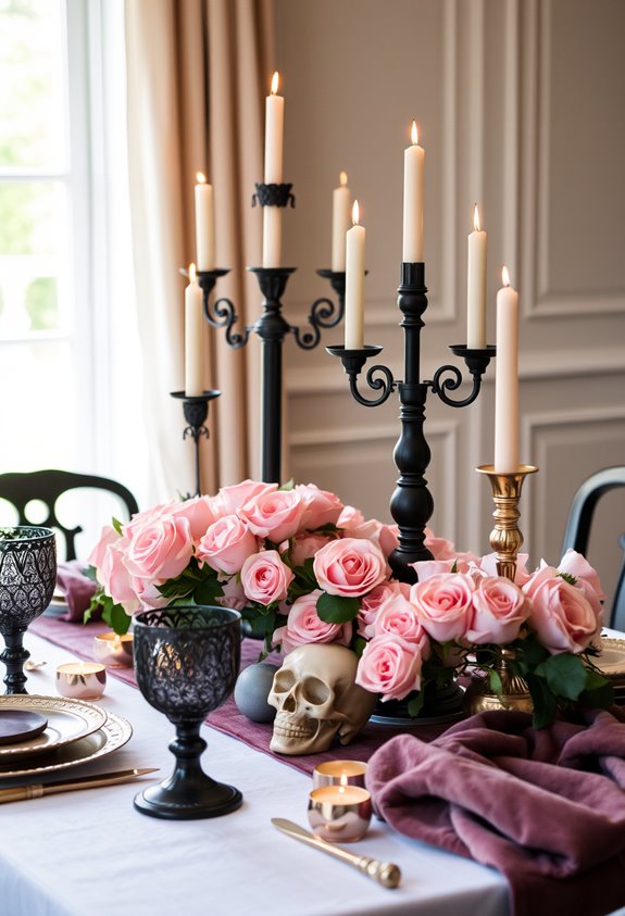 romantic blush pink gothic glam