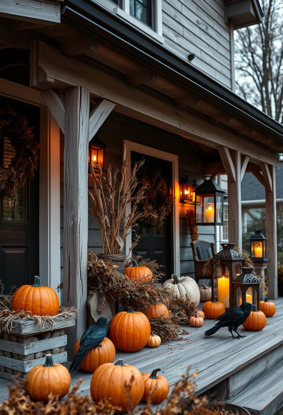 rustic layered farmhouse halloween