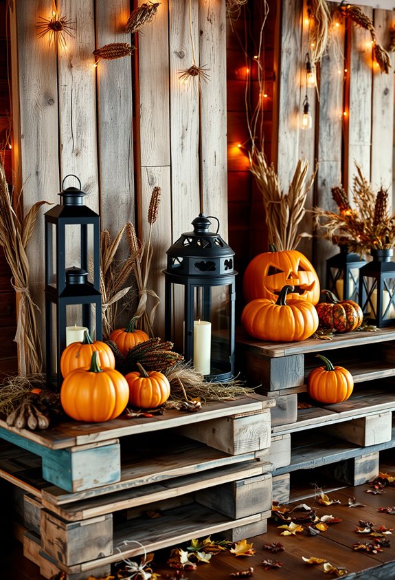 rustic pallet halloween decorations