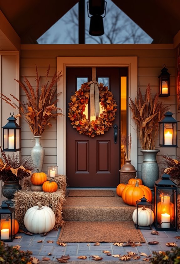 rustic welcoming autumn porch decor