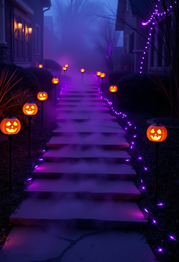 safe spooky illuminated walkway guidance