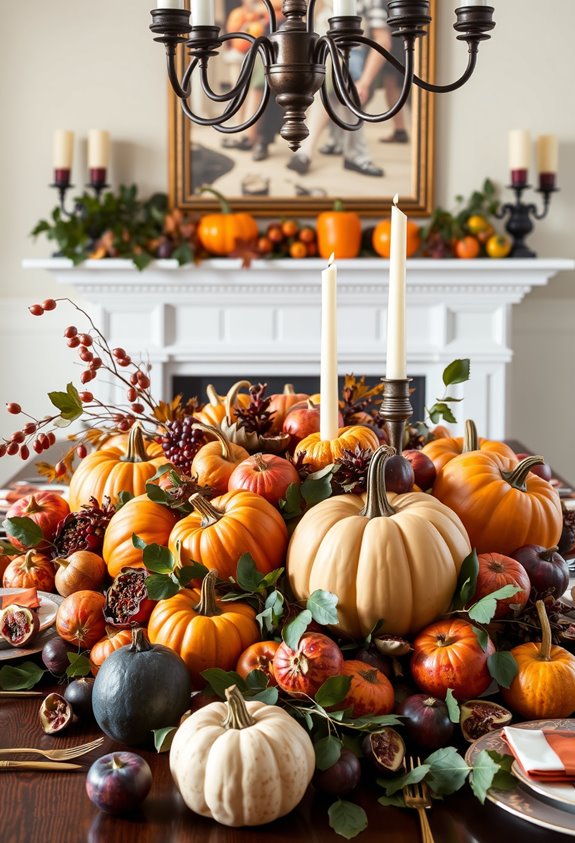 seasonal produce centerpiece styling