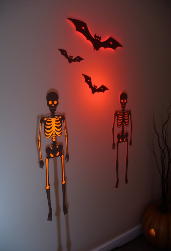 sharp single led cutout shadows