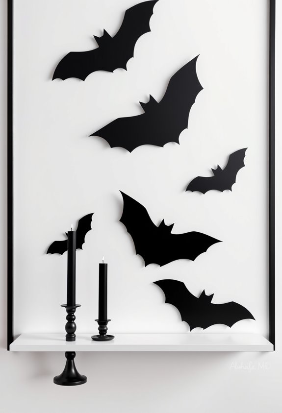 simple high contrast bat silhouettes