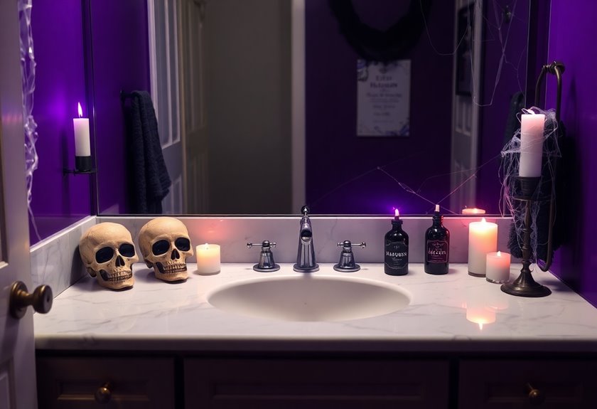 skulls potions eerie bathroom