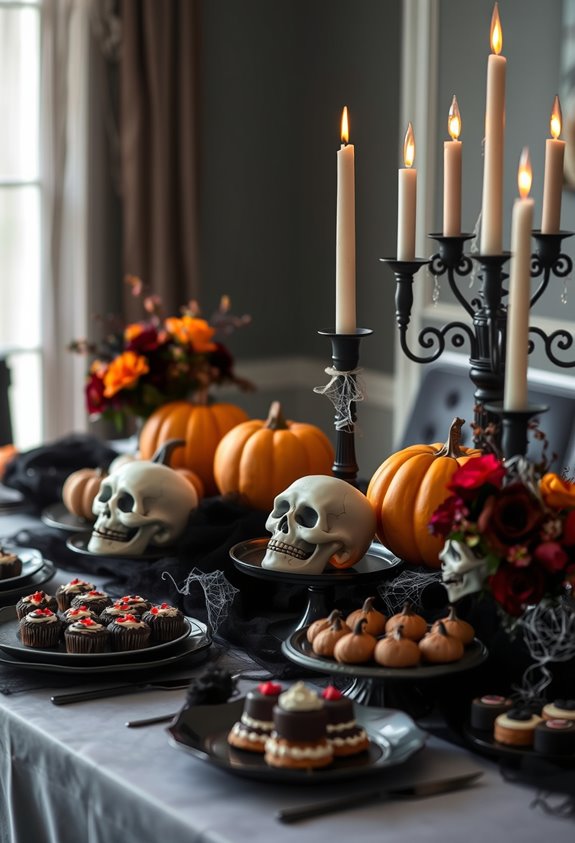 skulls pumpkins creepy accents