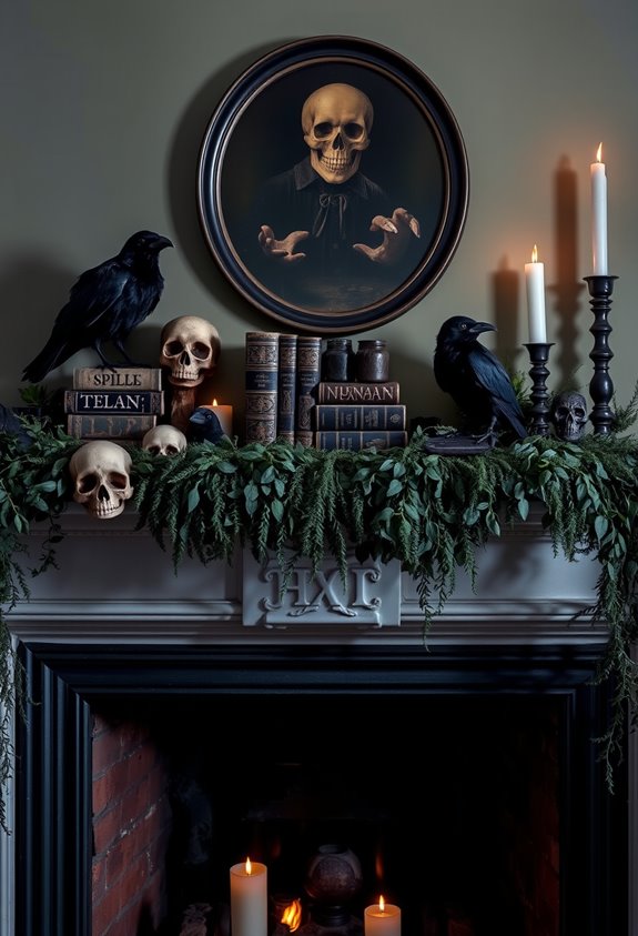 skulls raven vintage spellbooks
