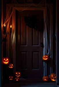 spine chilling halloween entryway ideas