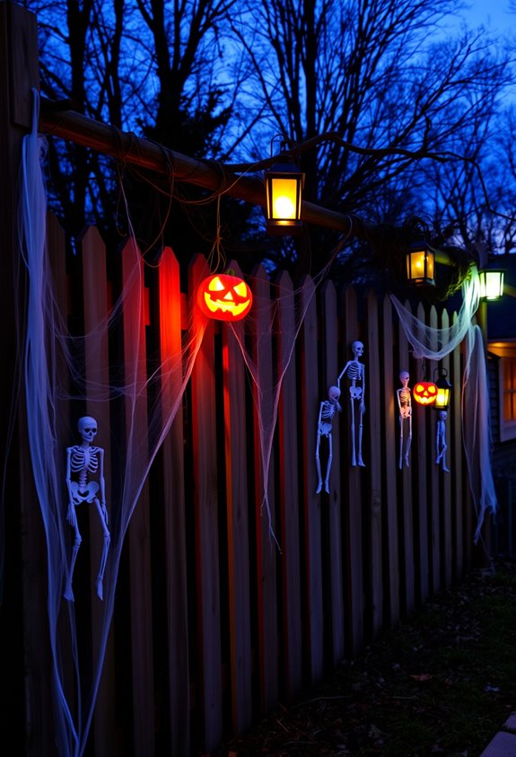 spine chilling neighborhood halloween fence