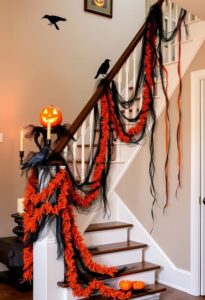 spine chilling staircase halloween decor