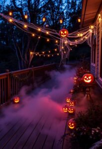 spooky backyard halloween decor