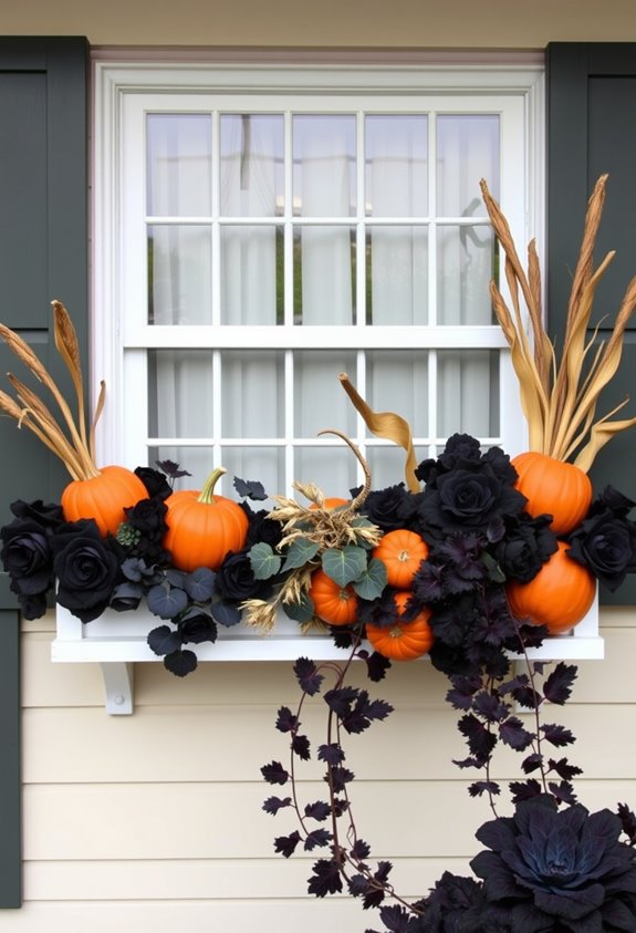 spooky halloween window boxes