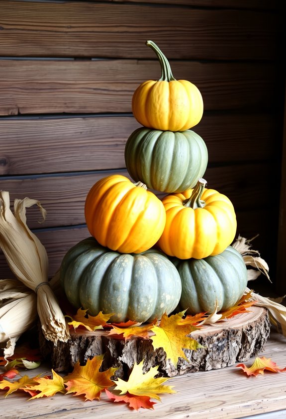 stack pumpkins by size
