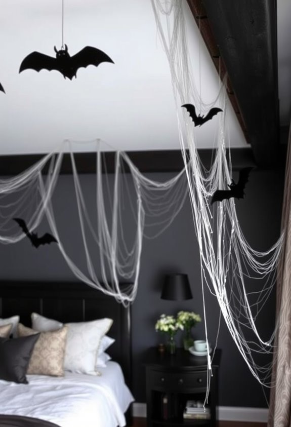 start with wispy bats and cobwebs