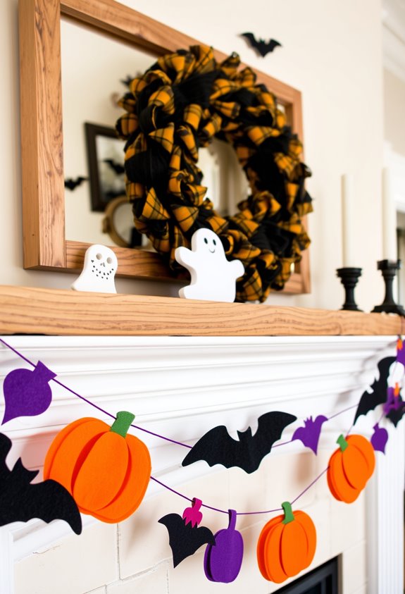 structured spooky fabric banner details