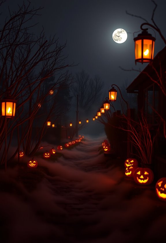 stylish halloween pathway decor ideas
