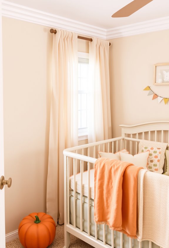subtle halloween nursery palette