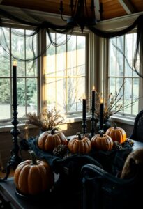 sunroom halloween fall entertaining