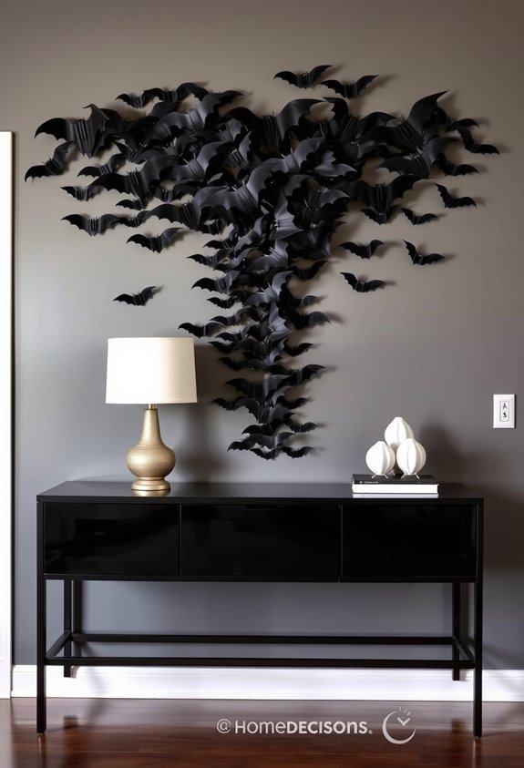 swirling 3d black batwall