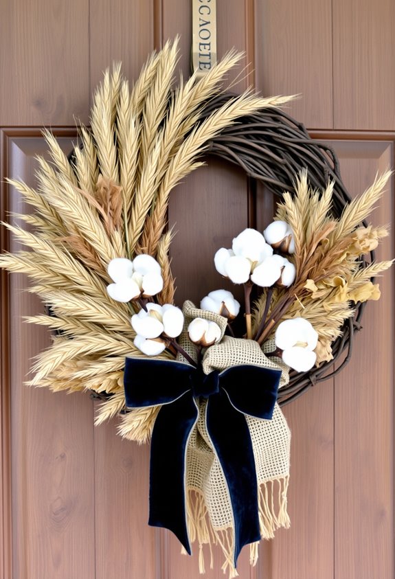 textured mixed material autumn wreaths
