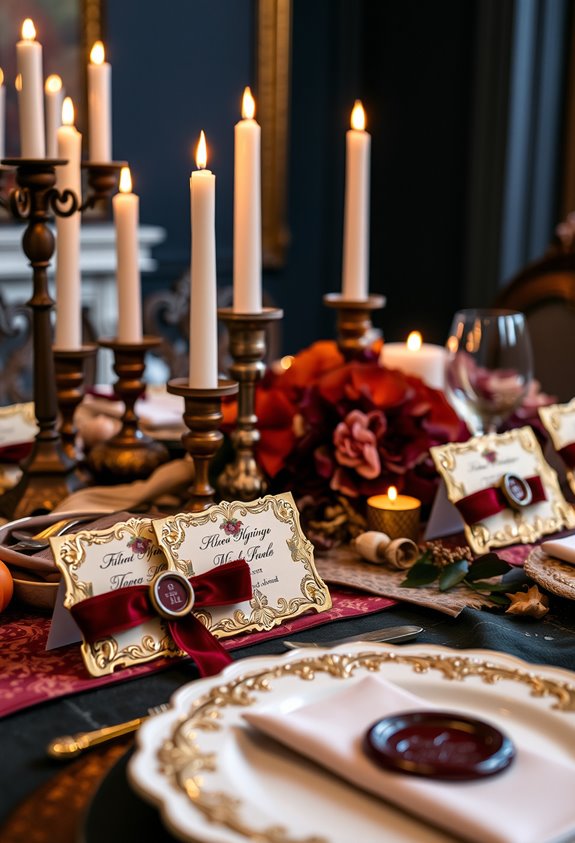 thoughtful embellished place settings
