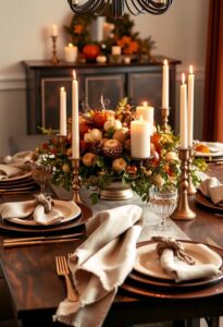 thoughtfully curated festive dining centerpiece