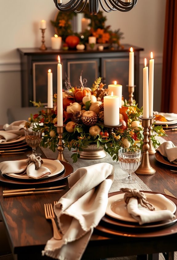 thoughtfully curated festive dining centerpiece