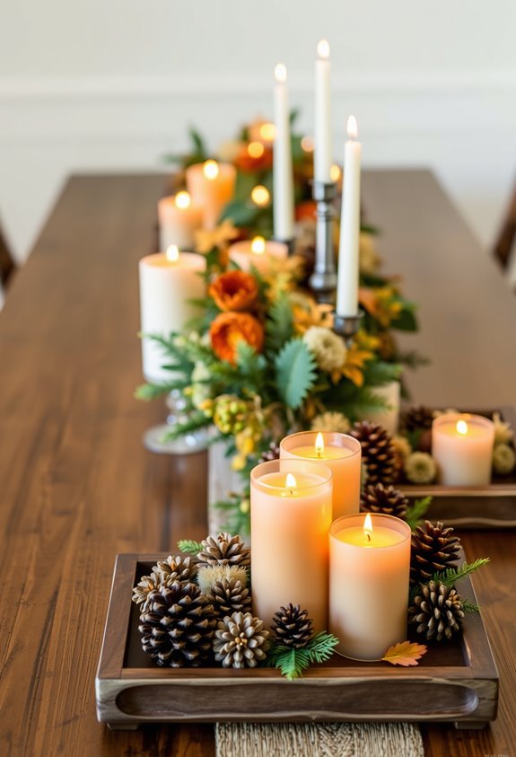 three item textured tray centerpiece
