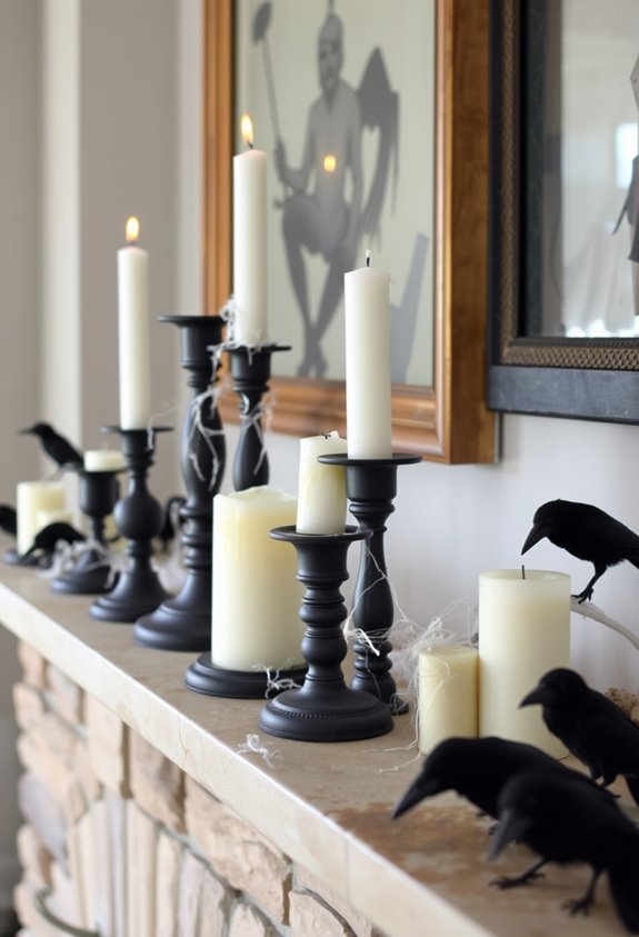 thrifted candlesticks dark candles