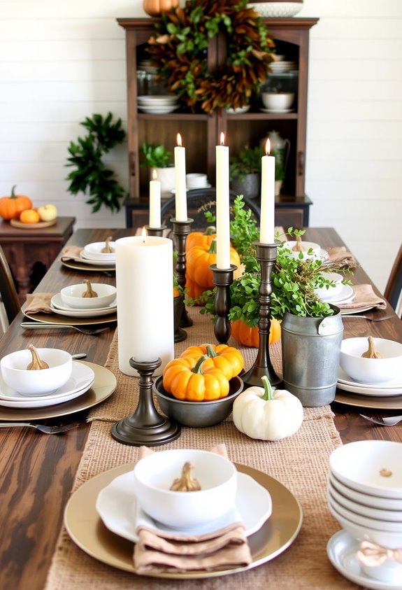 thrifted rustic farmhouse thanksgiving decor
