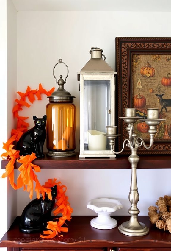 thrifted vintage halloween decor