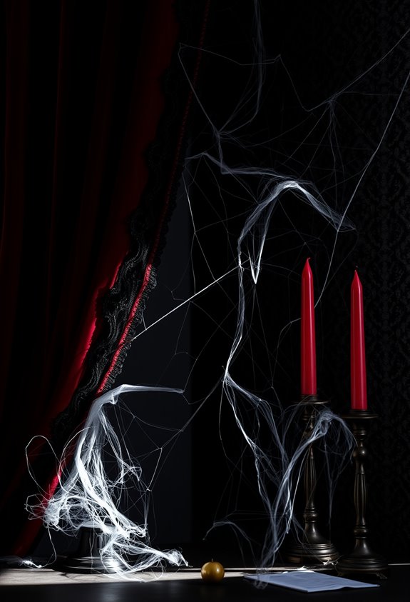 velvet lace cobwebs layering
