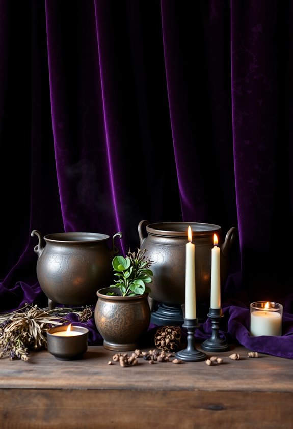 velvety purple green layered palette