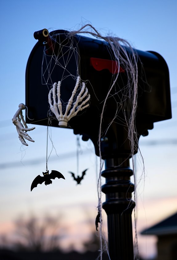 vertical layered spooky mailbox setup
