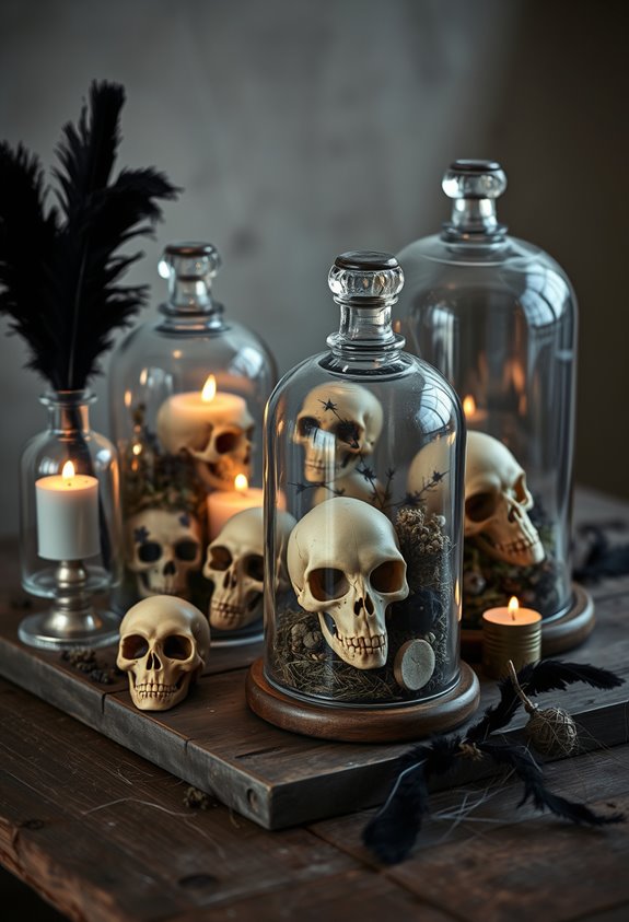 victorian apothecary cloches vignette