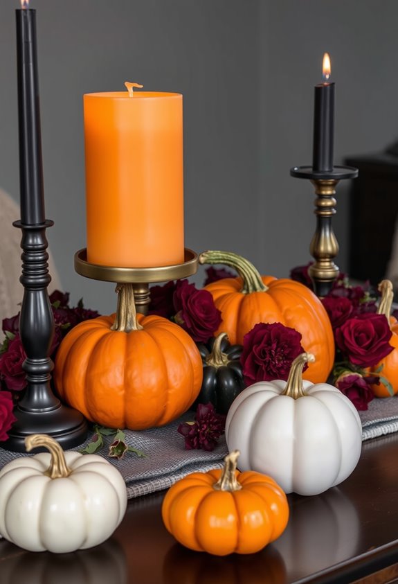 vintage pumpkin plum moss