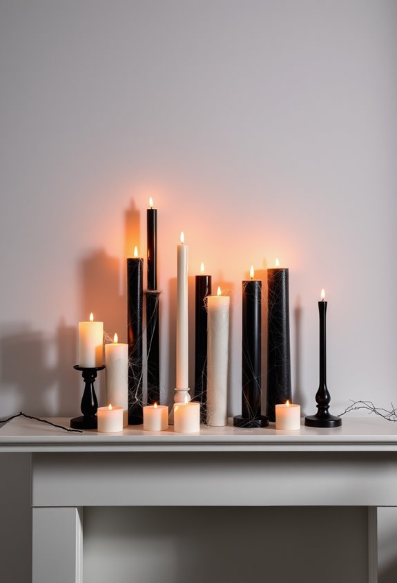 warm flickering safe halloween lighting