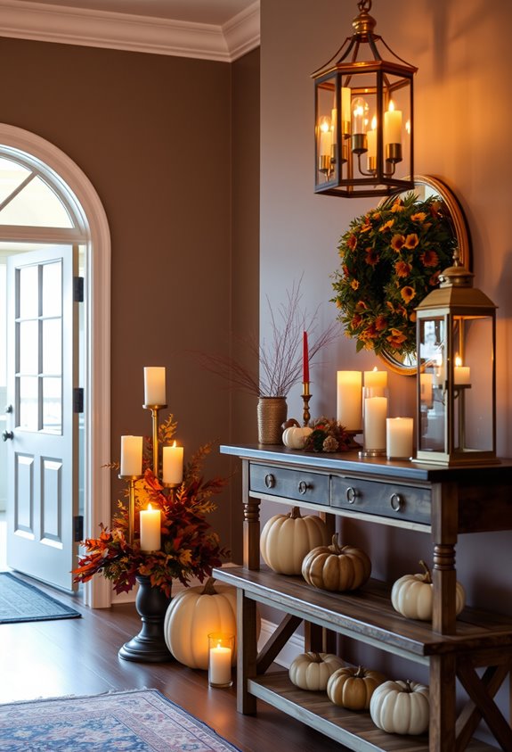 warm layered entryway candlelight