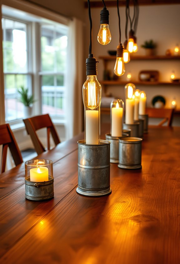 warm layered farmhouse candlelight ambiance