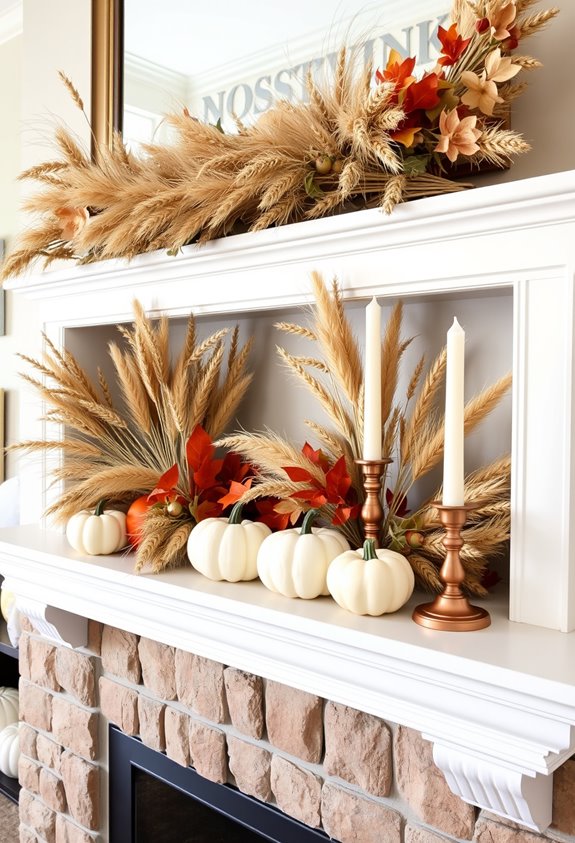 warm layered seasonal mantel palettes