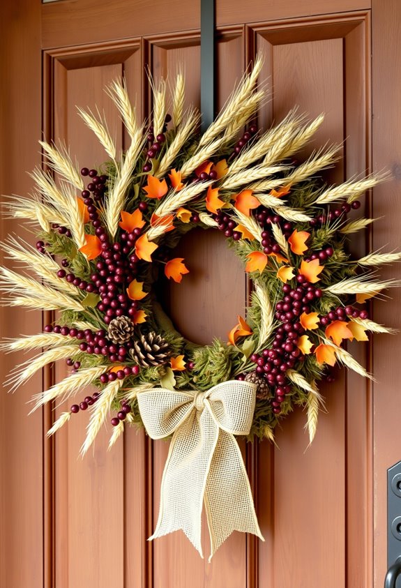 warm natural seasonal welcome wreath