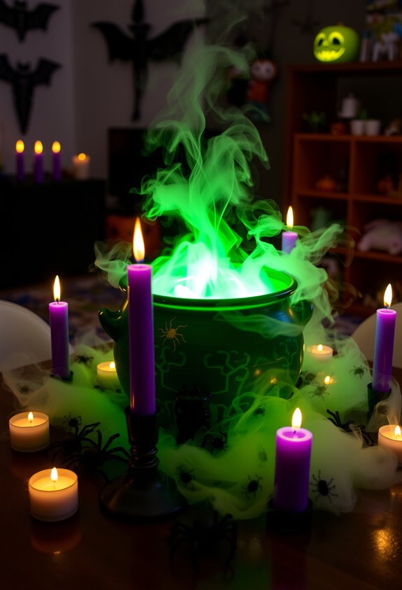witch cauldron centerpiece tutorial